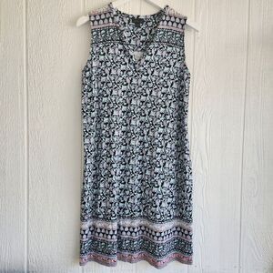 J. Jill Womens Wearever Collection Sleeveless Floral Dress